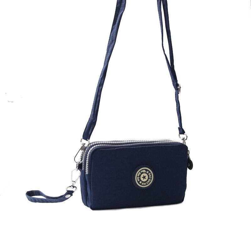 Multifunctionele Vrouwen Messenger Crossbody Zak Portemonnee Handtas Telefoon Pouch Case Rits Casual Schoudertas Purse: HZ-12