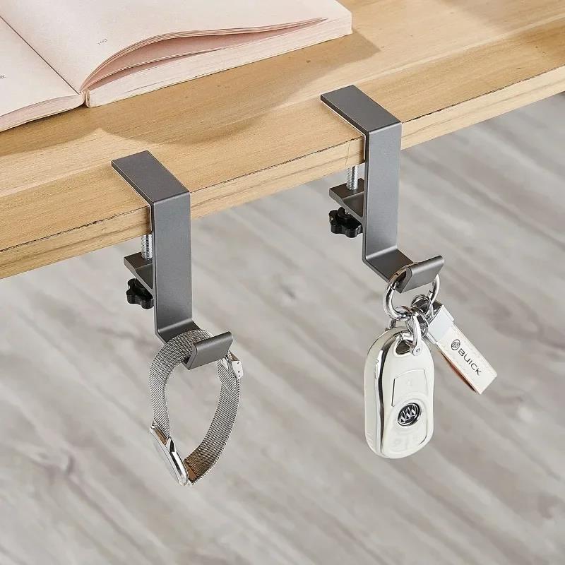 Adjustable Desk Edge Hook Gaming Headset Desk Hanger Backpack Storage Hanging Multi Hook Holder Punch-free Home Office Organizer