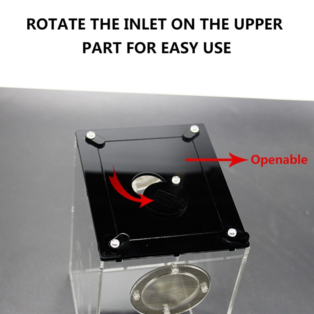 S/L Reptile Feeding Box Transparent Panorama Insect Breeding Box Snake Spider Lizard Breathable Reptile Breeding Container