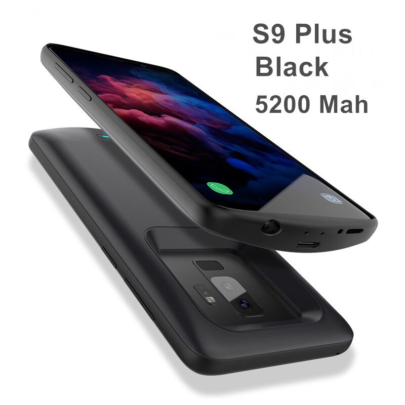 Etui do ładowania baterii do Samsung S8 Plus S8 Plus uwaga 8 uwaga 9 opakowanie zapasowe etui na Bank mocy do Galaxy S9 S9 Plus uwaga 9: S9 Plus Black