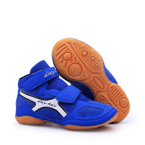 Kid Wrestling Shoes,Boxing Shoes,Multi-purpose Sports Shoes,Size 32-38 for Freestyle Wrestling: Blue / 32