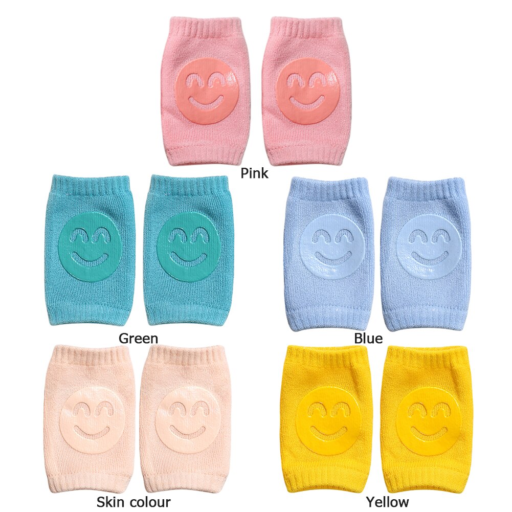 Kids Non Slip Crawling Elbow Infants Toddlers Baby Accessories Smile Knee Pads Protector Safety Kneepad Leg Warmer Girls Boys