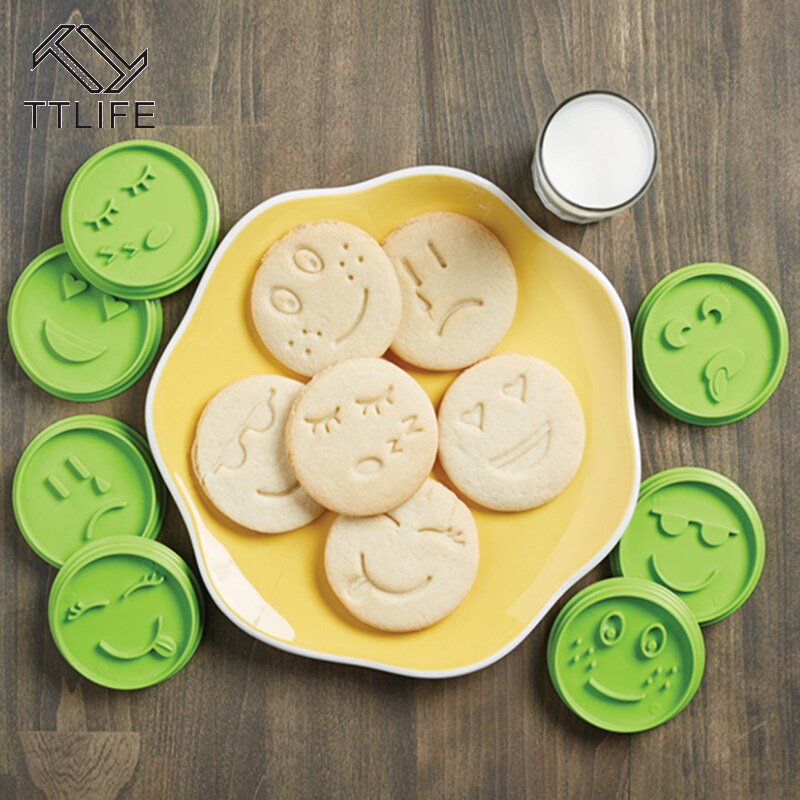 7 Stuk Smiley Siliconen Cookie Cutter Biscuit Mold Fondant Cakevorm Bakken Tools Cortadores De Fondant Cookie Cutters Set