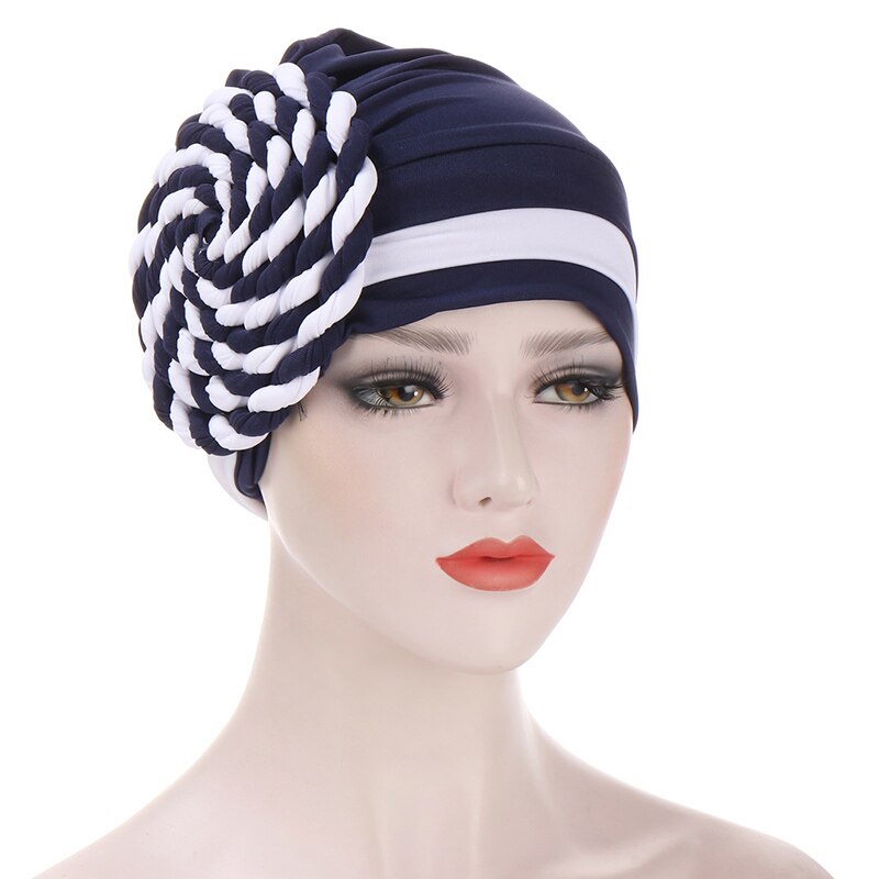 Turban indien, Bonnet pour Femme arabe, écharpe de tête, casquettes intérieures pour Femme musulmane, hiver: style 4