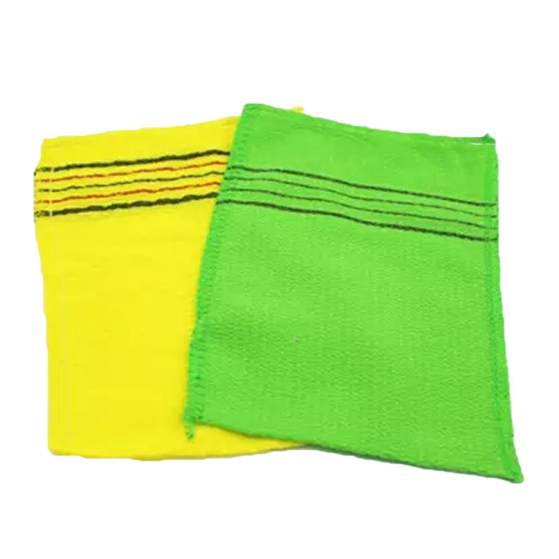 Italy Towel Korean Exfoliating Bath Washcloth Body Scrub Shower Towel Portable: 1 Yellow  1 Green
