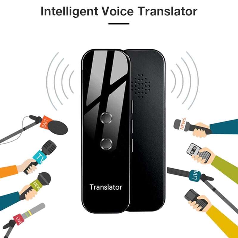 Portable G6 Smart Voice Speech Translator Two-Way Real Time 70 Multi-Language Translation for Learning Travelling Business Meet