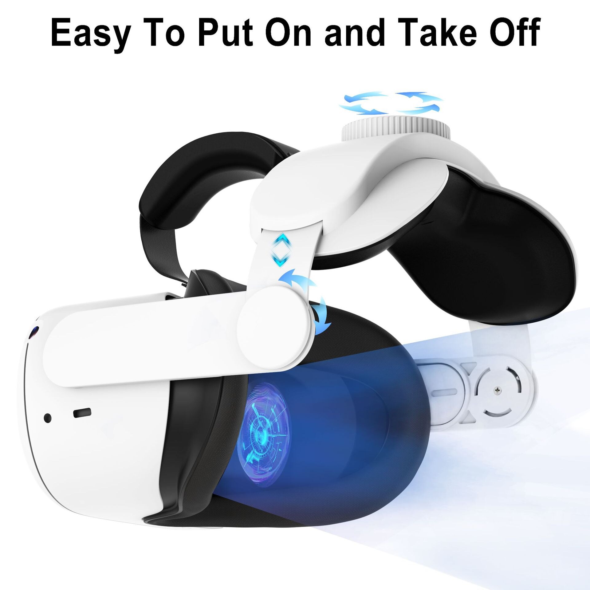 For Oculus Quest 2 VR Headset Elite Strap Adjustable Increase Supporting Virtual Reality Halo Strap For Meta Quest 2 Accessories