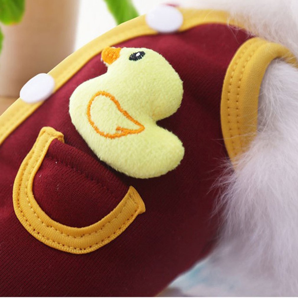 6 Sizes Lovely Duck Pattern Pet Vest Pet Clothes For Puppy Dogs Costume Vest Apparel Warm Dog Clothes for Autumn Winter