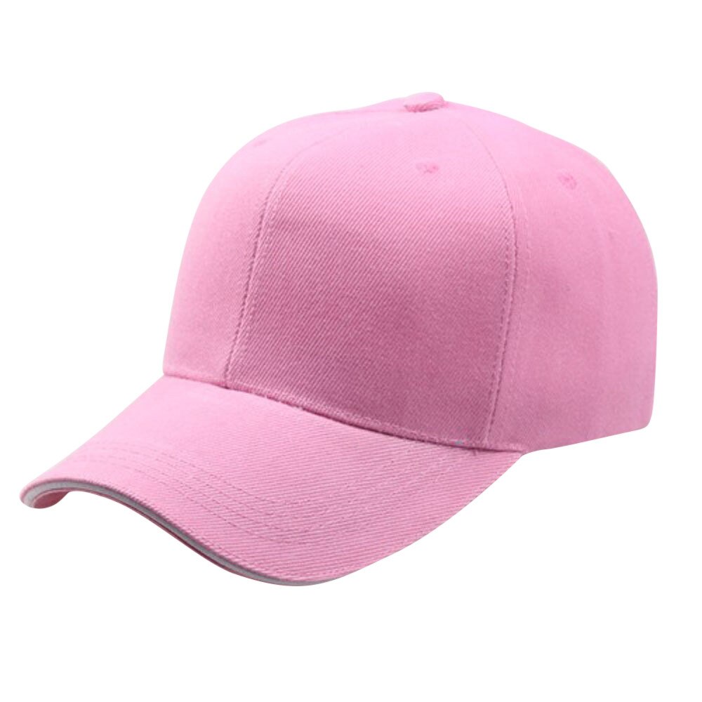 Gorra de béisbol con visera curvada Lisa para hombre y mujer, gorra ajustable de Color sólido a la CD