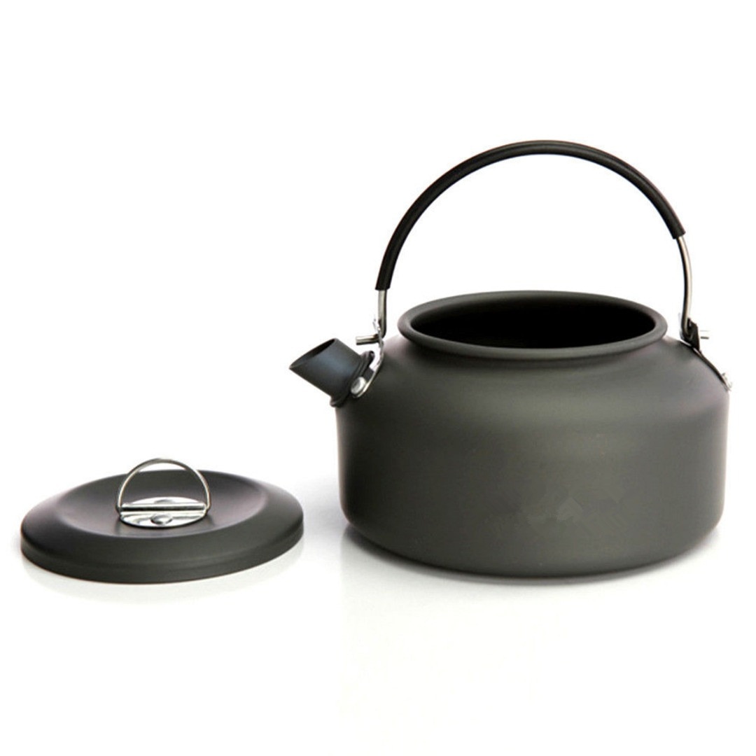 Utomhus camping te vattenkokare aluminiumlegering 0.8l vatten te vattenkokare kaffekanna för utomhus camping resa picknick