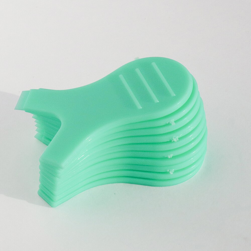 10 Stks/set 4.8Cm Transparant Y Vorm Siliconen Wimpers Lift Lifting Curler Eye Lash Extension Graft Brush Tool Accessoires: Green Y Brush