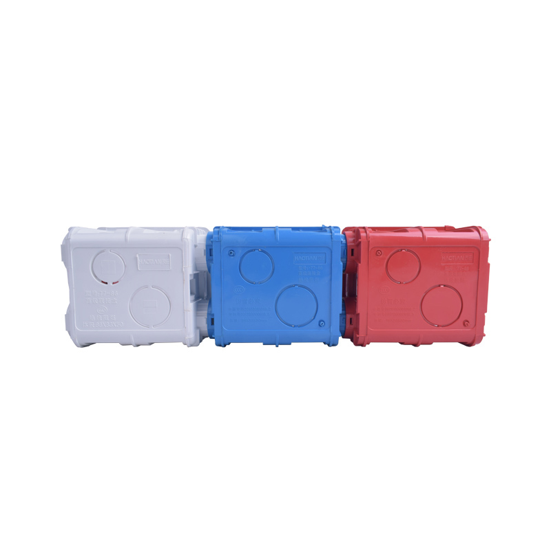 Wall Mounting Box, 86 Internal Cassette, Wiring Box, White Back Blue Red Box For 86mm*86mm Standard Wall Switch and Socket