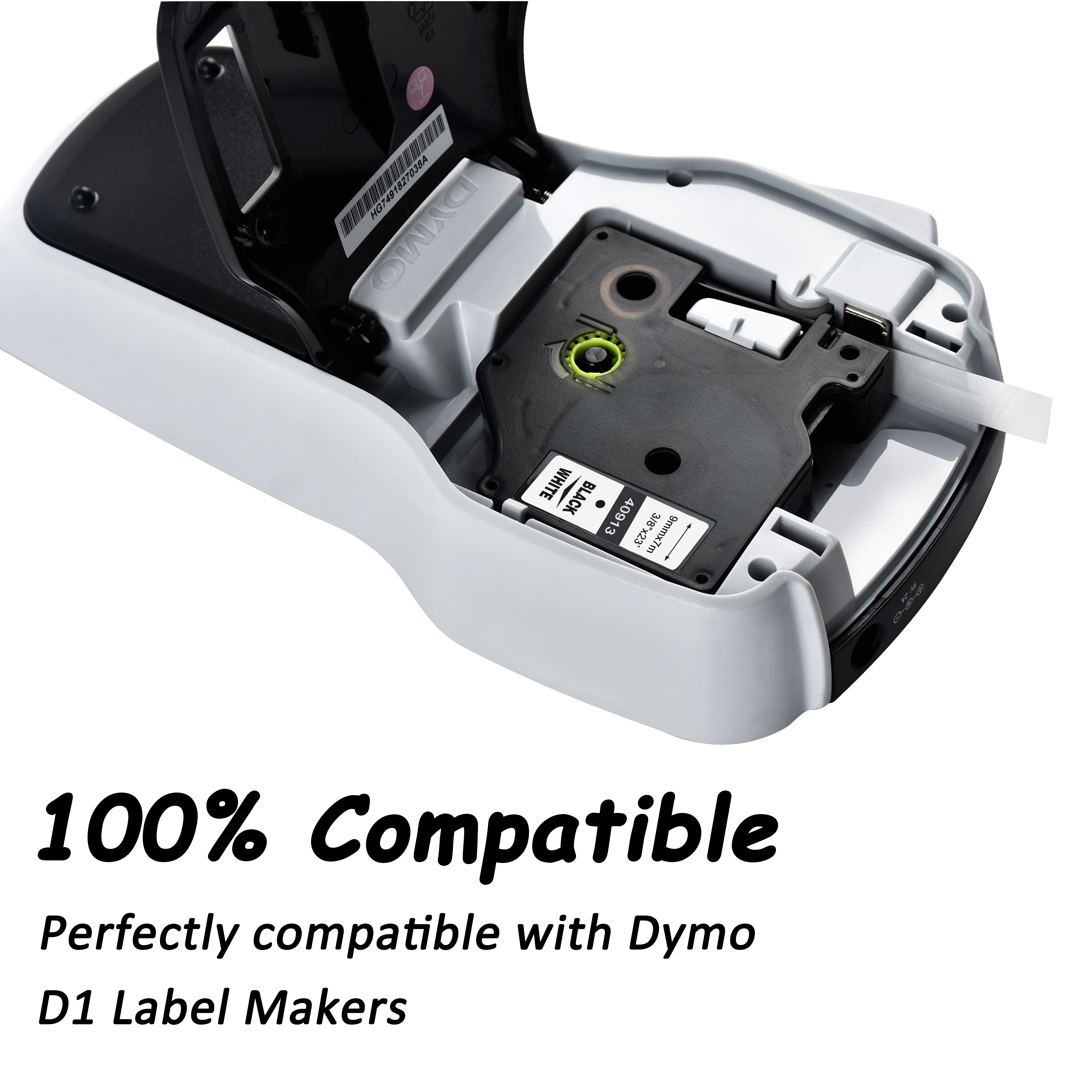 cidy 5pcs Compatible Dymo Labelmanager 9mm D1 Black on white Dymo Maker 40913 Label Tape Cartridges Factory Supply