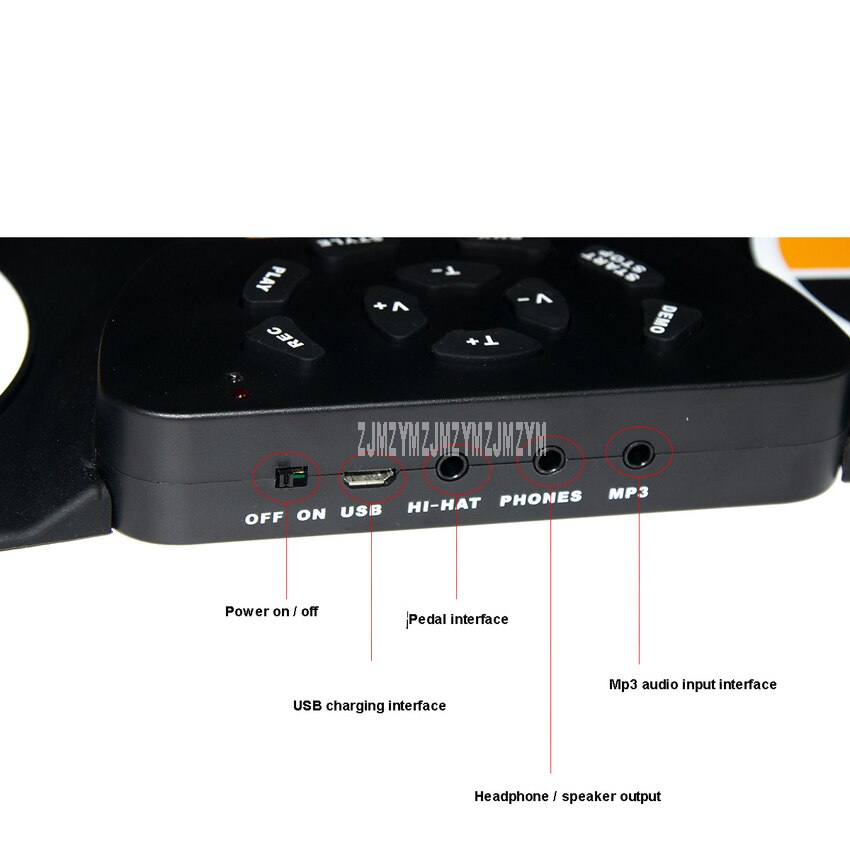 Tragbare Digitale Elektronische Trommel Kit 9 Trommel Pads Mit Aufnahme Funktion Silikon-Roll-Up Drum Set für Anfänger Kinder kinder