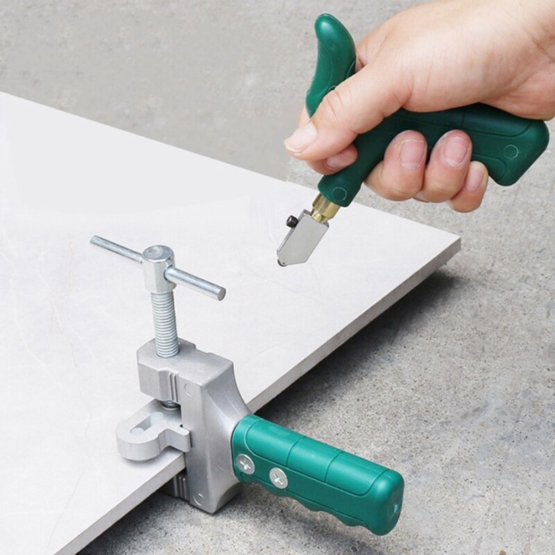 Coupe-verre épais Portable avec traçage manuel, découpeur de carreaux de céramique en verre avec outil de découpe de ruban à mesurer