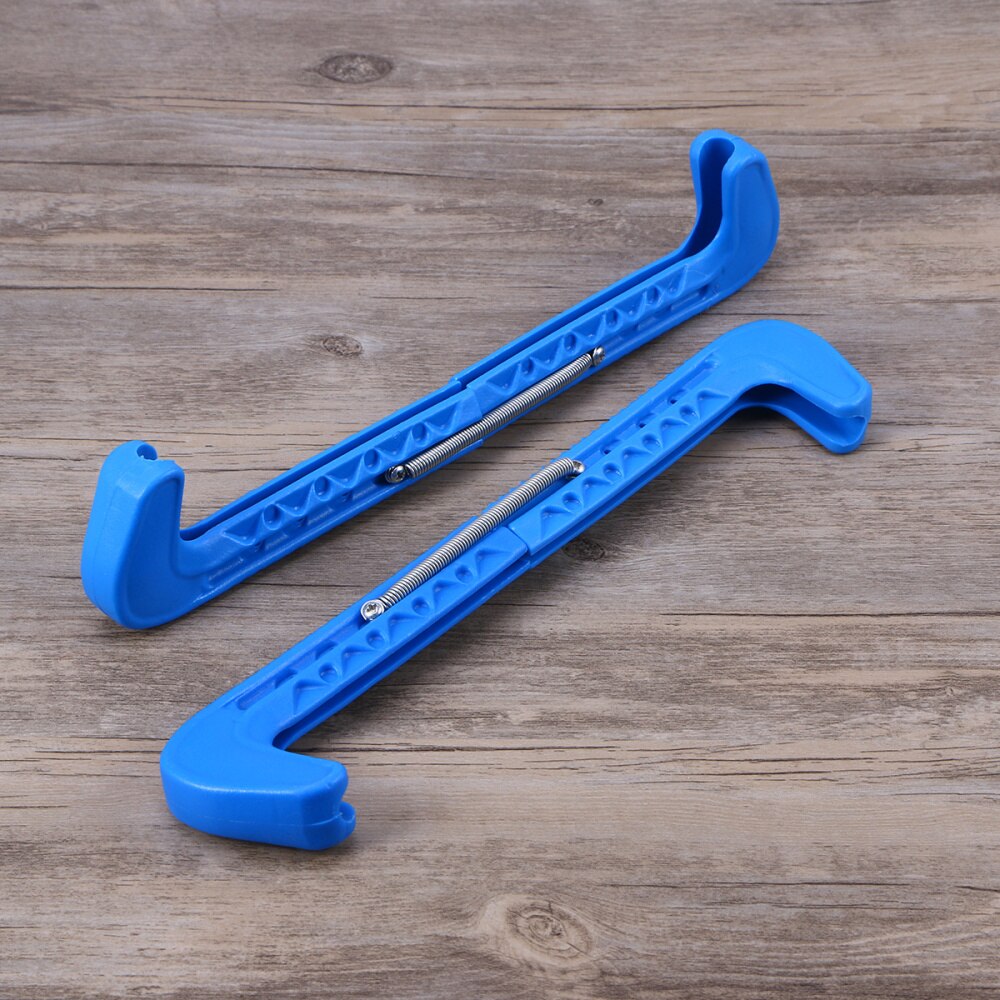 Ice Skate Guards - Adjustable Pair - Ice Hockey Figure Protector Covers - Blue