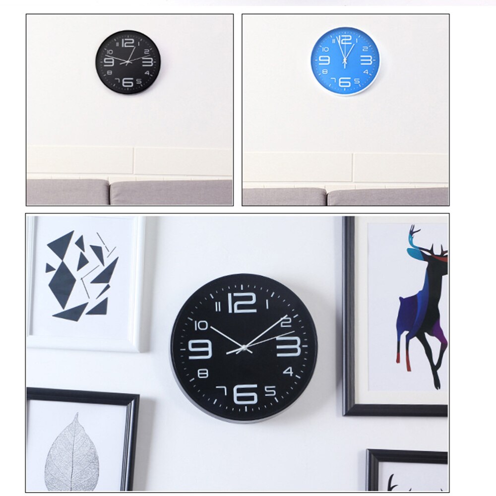 1Pc DIY Wall Clock Digital Acrylic Hanging DIY Clock for Living Room Office Without Battery (Black)