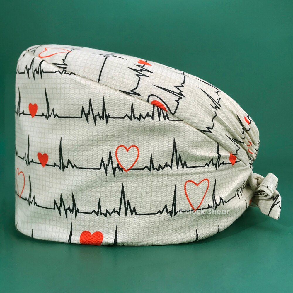 Ziekenhuis Scrubs Vrouwen Hoeden Pet Grooming Chirurgische Hoeden Tand Schoonheid Verpleging Hoed Multicolor Caps Met Zweet-Absorberende: 22143