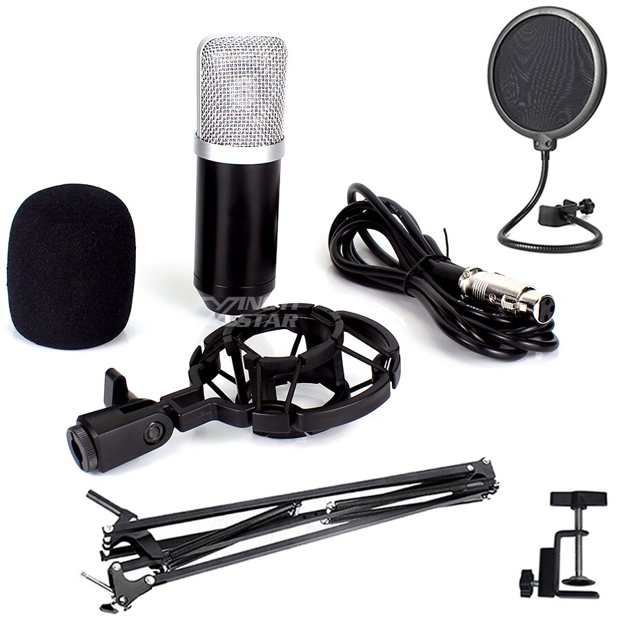 BM 800 700 Condenser Microphone Wired Mic Stand Micro Kit For PC Computer Laptop Studio Recording DJ KTV Karaoke: Package 3