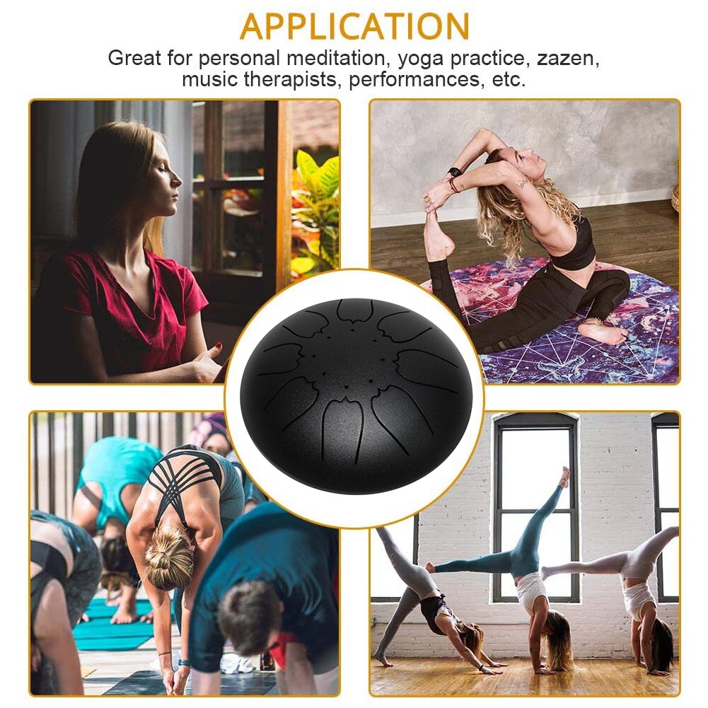 Tong Drum 6 Inch Staal Tong Drum Set 8 Tune Hand Pan Drum Met Drumsticks Draagtas Slaginstrumenten Handpan