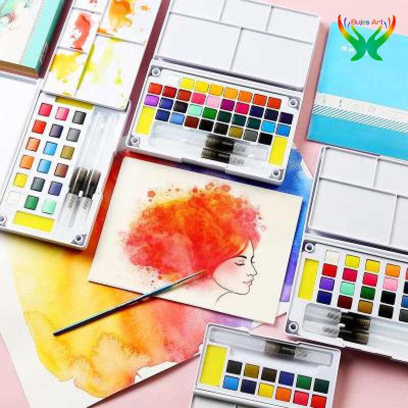 Berglno 12/18/24/36 Kleuren Solid Aquarel Gereedschap, Pigmenten, Studenten Schilderen Vloeistof, Volwassen Schilderen Subpackage