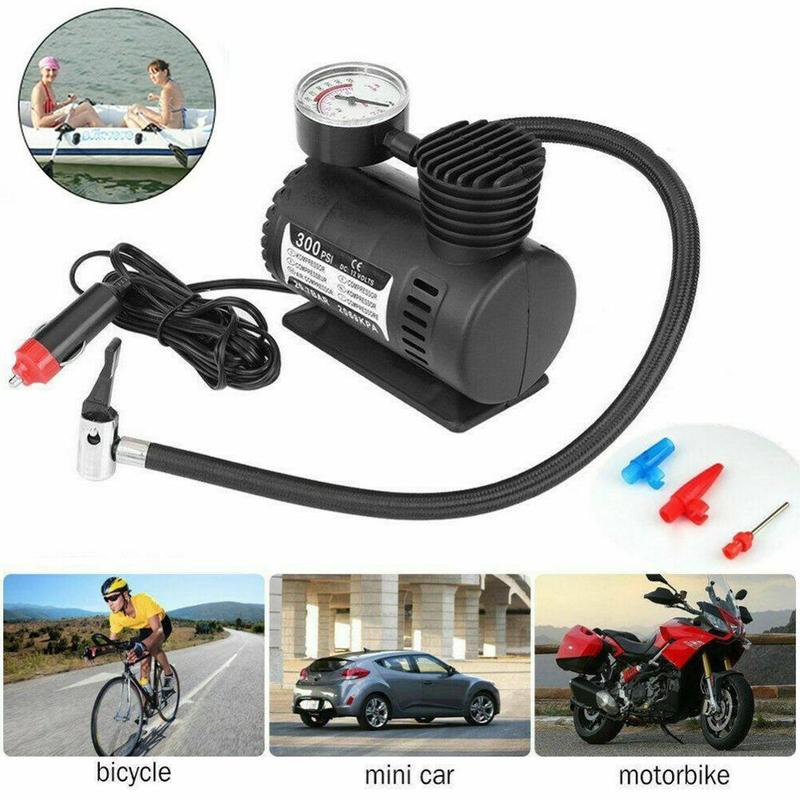 Car Auto 300PSI C300 12V Mini Air Compressor Car Electric Air 12V Air Tire Mini Inflator Compresso 300PSI C300 Pump H3I9