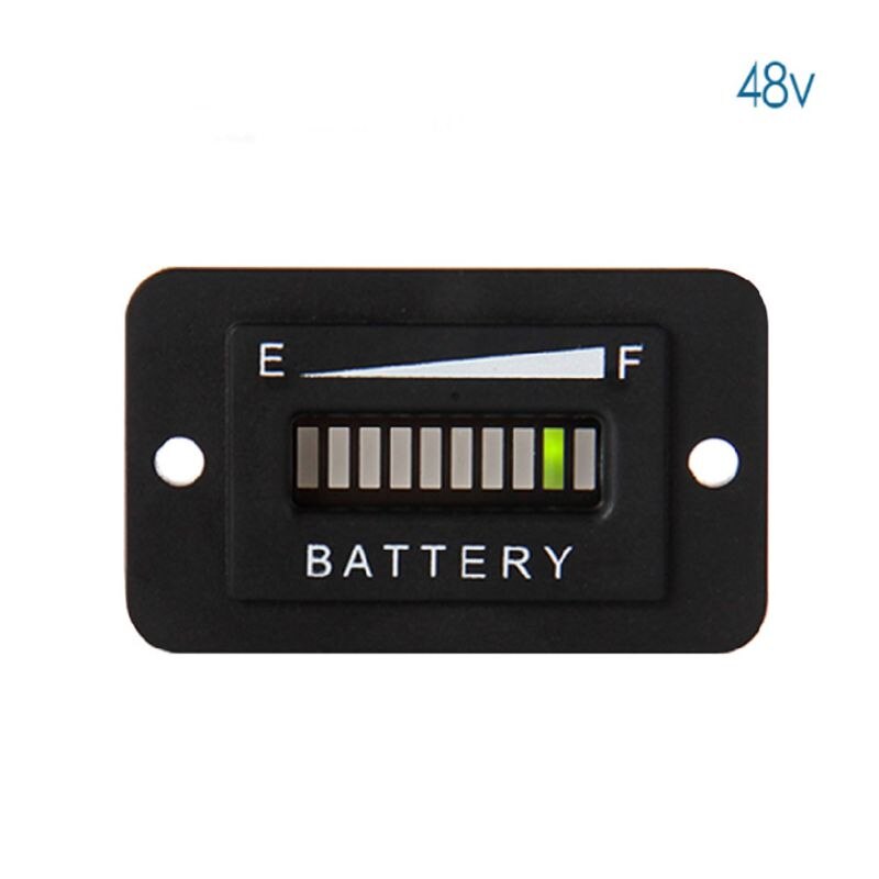 Battery Fuel Gauge Indicator LED 12-24V 36V 48V 72V for Fork Lifts Golf Carts: DC 48V