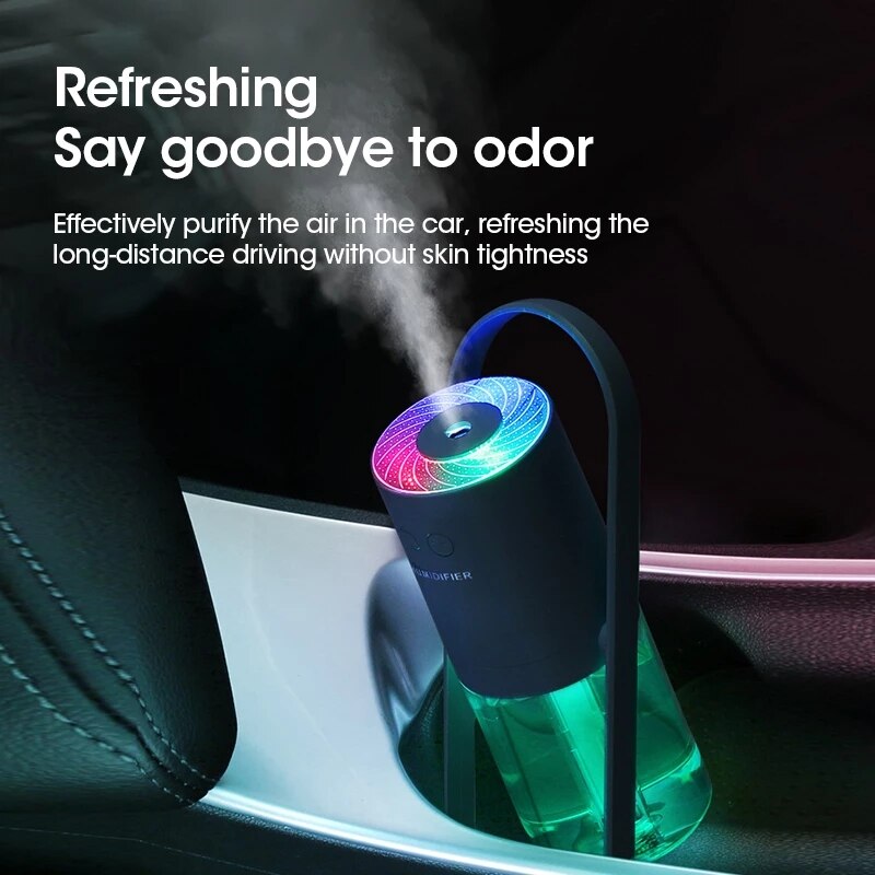200ml Mini Luftbefeuchter Elektrische Aroma Öl Diffusor USB Kühlen Nebel Spritzgerät Luft Reiniger mit Bunten Nacht Licht für Mini xiaomi