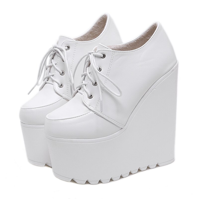 16cm Autumn Women Shoes Boots Women Wedges Heel Platform Ankle Boots