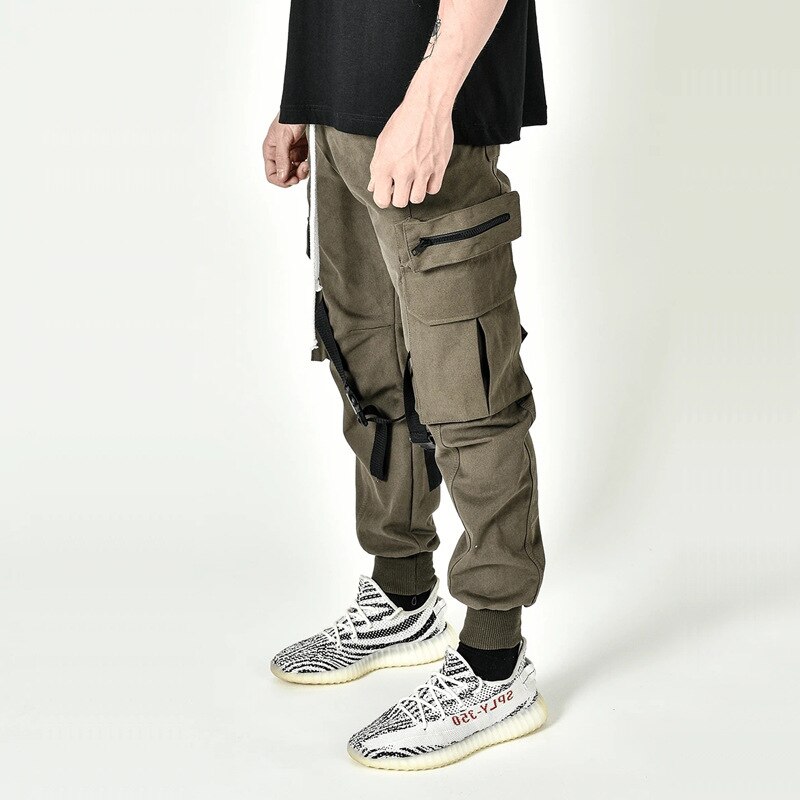 Heren joggingbroek van katoen, heren herfstbroek met meerdere zakken, hardloopbroek voor heren, trainingsbroek voor heren