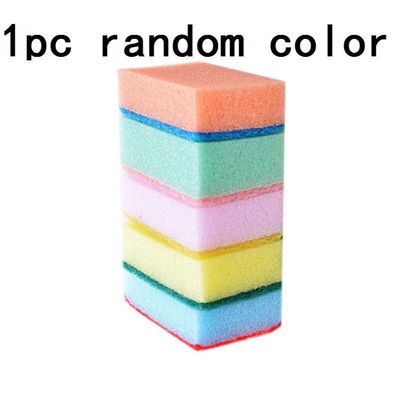 1 pçs colorido casa máquina de lavar louça esponjas limpeza universal nano esponja escova conjunto ferramentas limpeza da cozinha lavar almofadas: Default Title