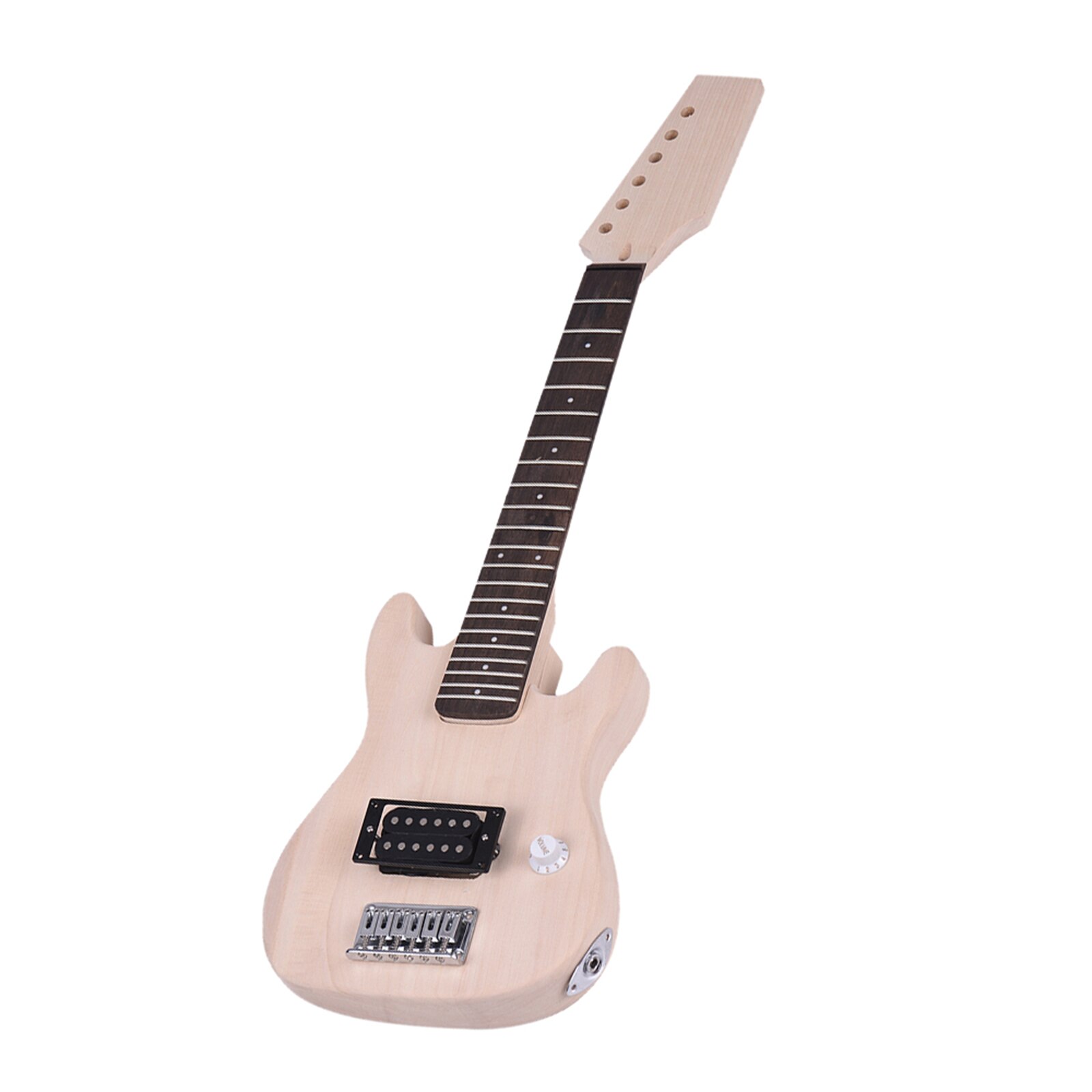 Unfinished DIY Electric Guitar Kit DIY Parts for ST Guitar Basswood Body Maple Wood Fingerboard Guitar Neck