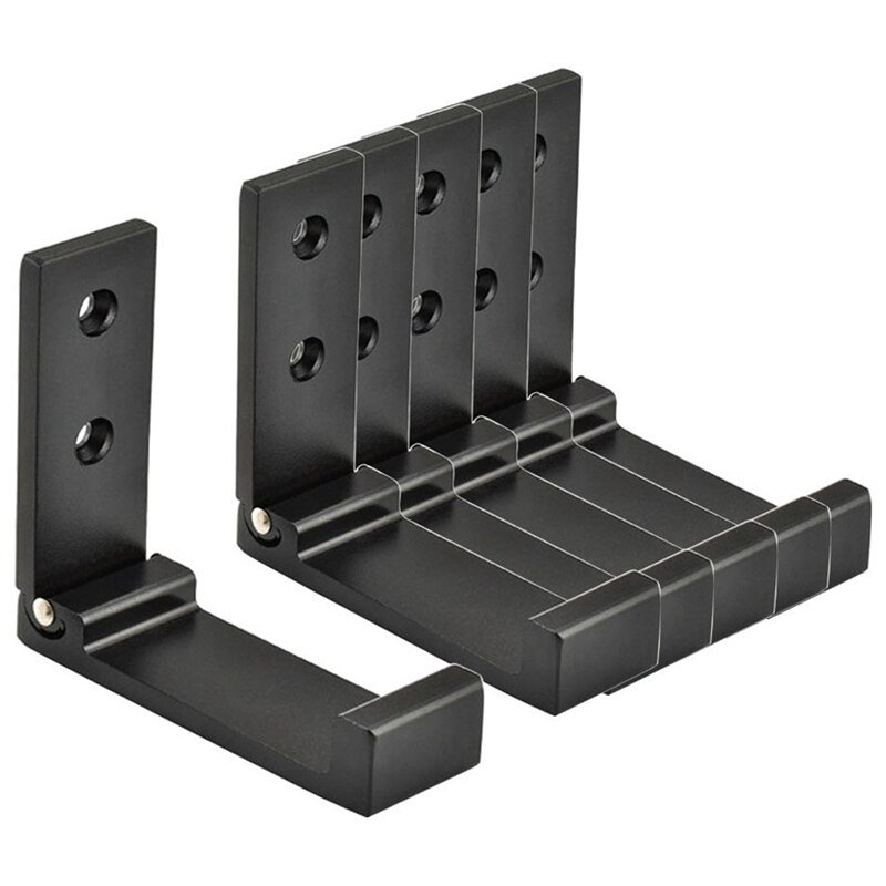 Gancho plegable de Metal para chaqueta, gancho retráctil para montar en la pared, 6 uds.: Default Title