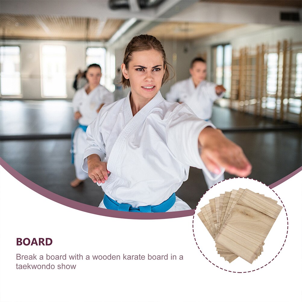 9Pcs Karate Remmen Board Taekwondo Boards Taekwondo Breakable Plaat Hout Breken Boards