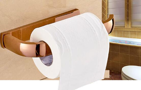 Solid brass antique brushed toilet paper holder wall mounted paper towel holder luxury roll holder: RED