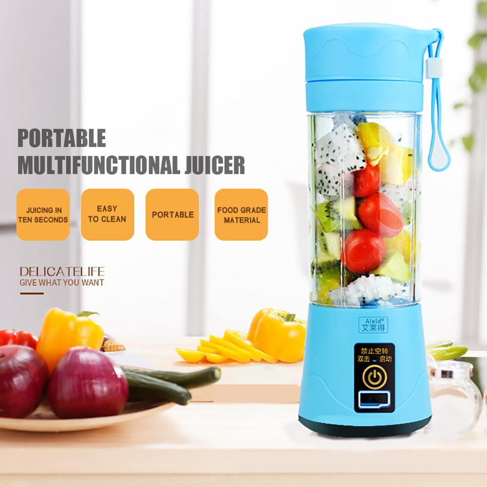 Portable Electric Juicer Cup Usb Rechargeable Personal Size Juicer Easy To Use portable electric juicer @T