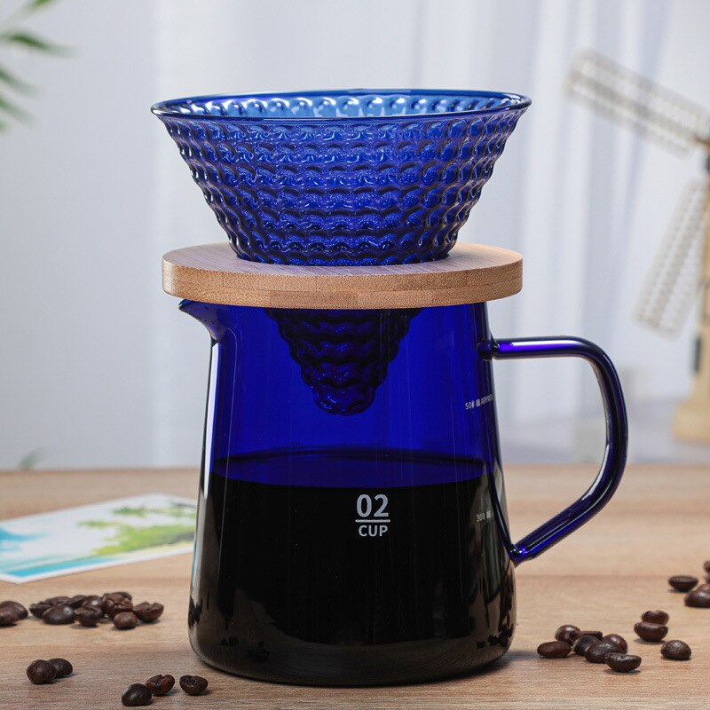 300ml 500ml V60 Pour Over Glass Range Coffee Server Carafe Drip Coffee Pot Barista Percolator Clear Coffee Kettle Brewer