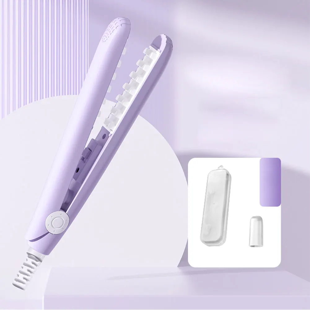 Plancha rizadora de pelo esponjosa, rizador portátil inteligente de temperatura constante, herramienta eléctrica de estilo de cabello de larga duración: Rojo