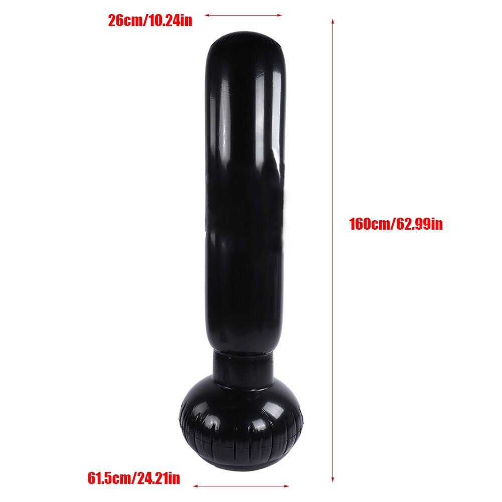 Sammenleggbar pvc oppblåsbar boksesekk trening Fitness tumbler bag trykkavlastningstilbehør til innendørs og utendørs