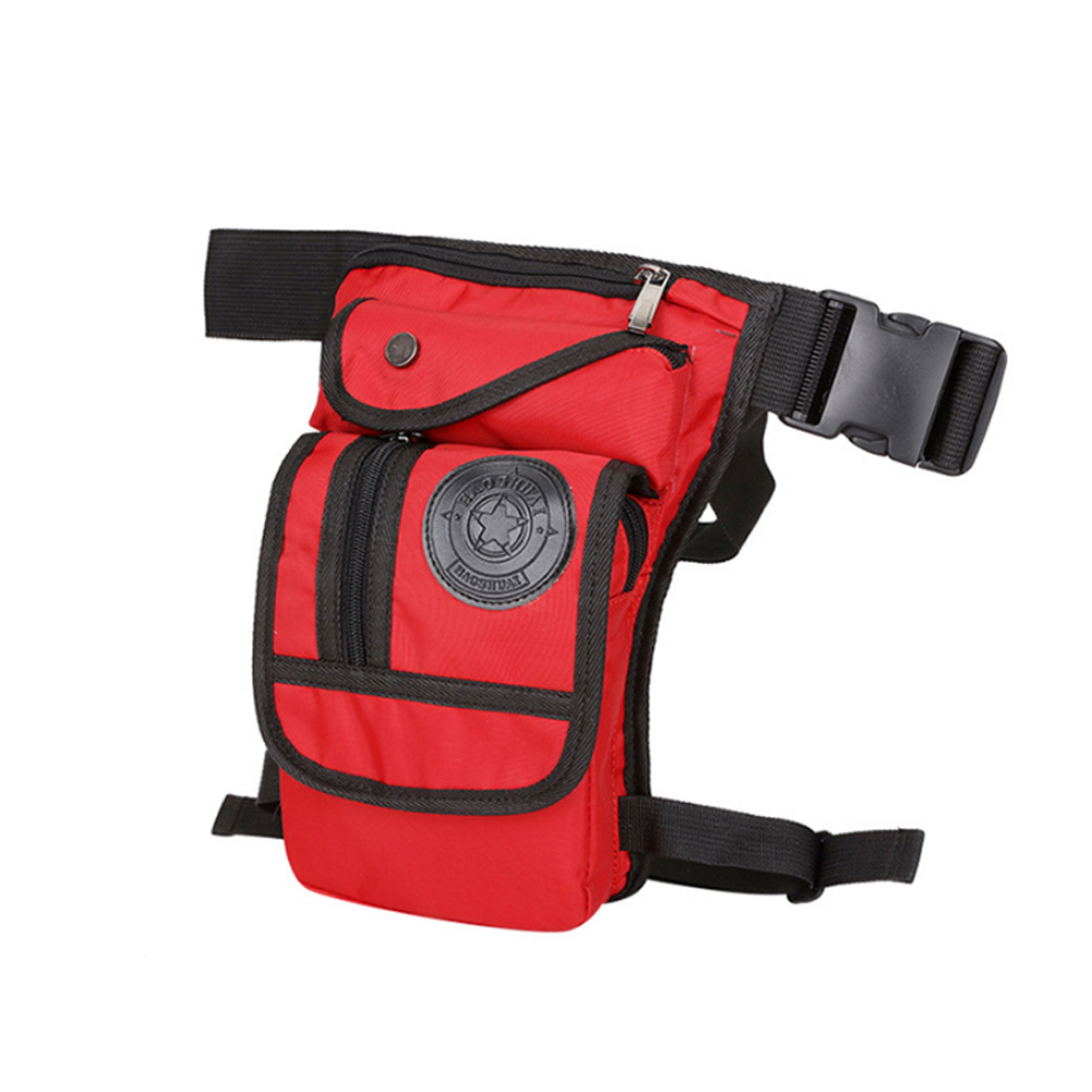 1 Stck Männer Bein Taille Tasche Nylon Tragbare Wasserdichte für Sport draussen Reiten Klettern B2Cshop: rot