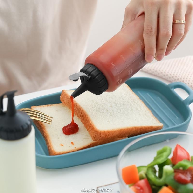 Multifunction Soy Sauce Bottle, Seasoning Jar Salad Dressing Bottle, Plastic Squeeze Bottle for Condiments AG13 21