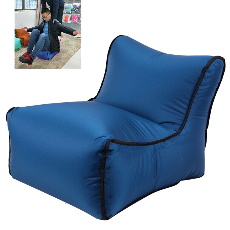 Outdoor Portable Camping Inflatable Air Sofa Bed Lazy Sleeping Bag Beach Hangout Couch