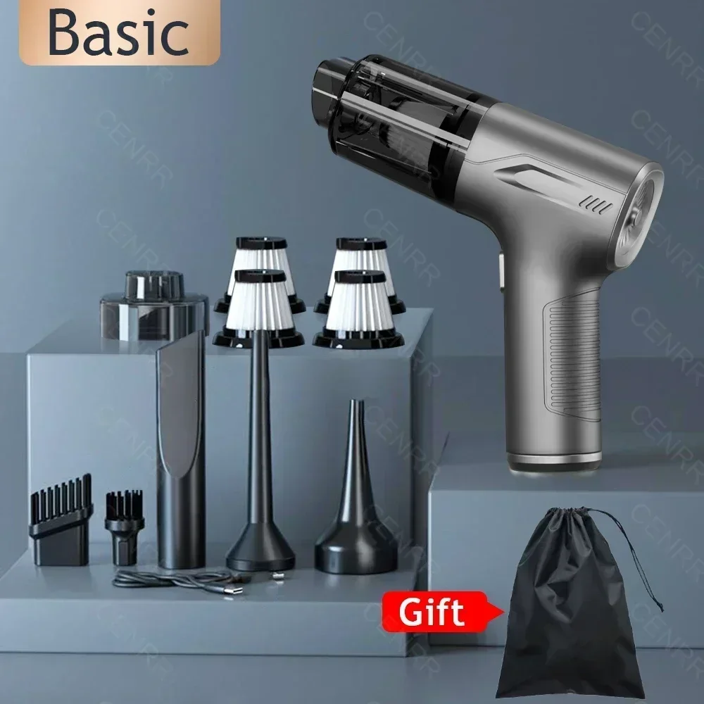 Cenrr 895000Pa Hoge Zuigkracht Auto Stofzuiger Draadloze Mini Draagbare Stofzuiger Krachtige Reinigingsmachine: Blauw