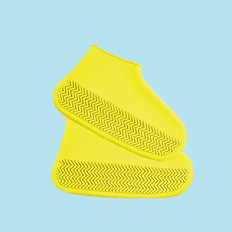 Couvre-chaussures classique en Silicone, couvre-chaussures imperméables réutilisables, antidérapantes, épaisses, protection pour chaussures d'extérieur, pour femmes et hommes: YELLOW / S