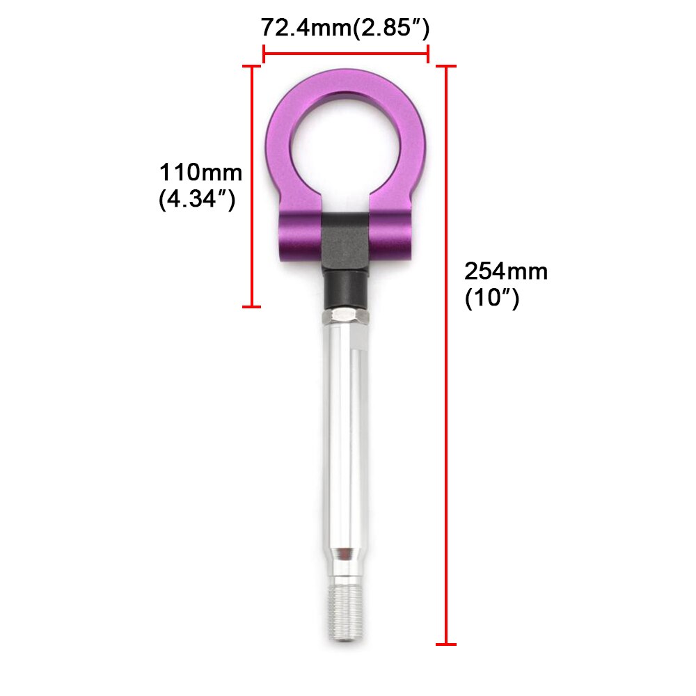 Modelo deportivo de coche, gancho de remolque automático, anillo de ojo circular, remolque delantero y trasero de aluminio para Subaru BRZ 86