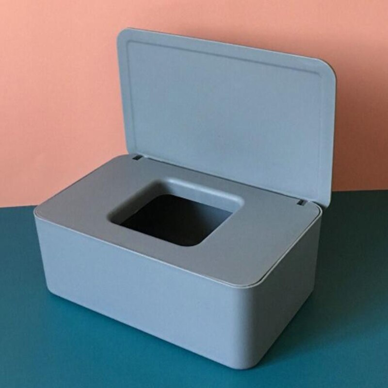 Natte Doekjes Dispenser Houder Met Stofdichte Cover Tissue Opbergdoos Voor Home Office Desktop Opslag Tissue Doos Masker Opbergdoos: gray