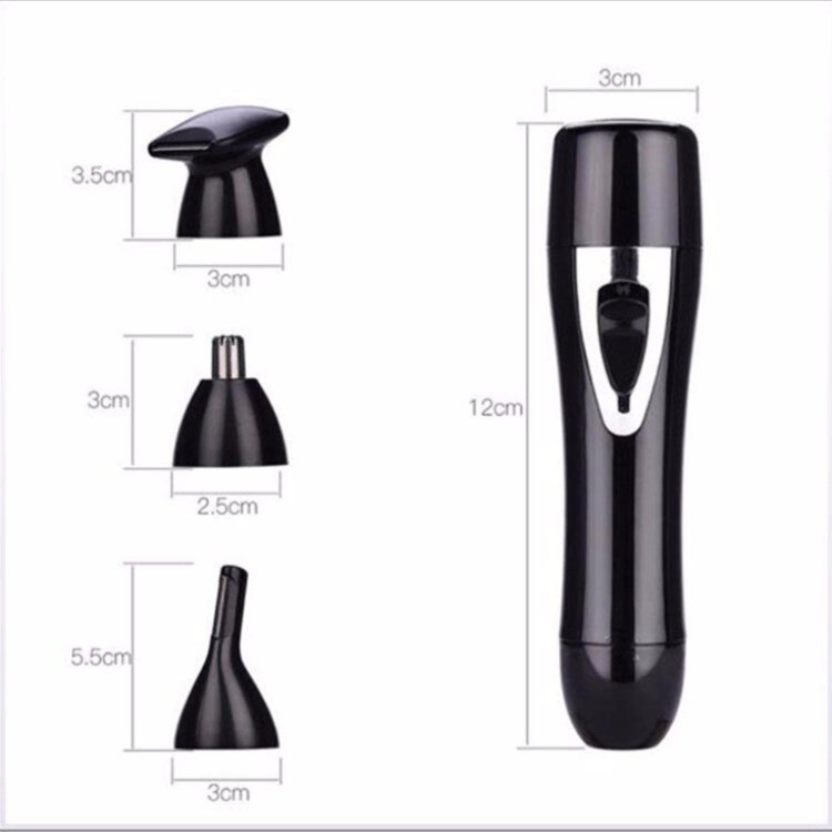 4 in 1 Electric Nose hair trimmer Mini Portable Ear Nose Hair Shaver Waterproof Safe Cleaner Tool Razor Men