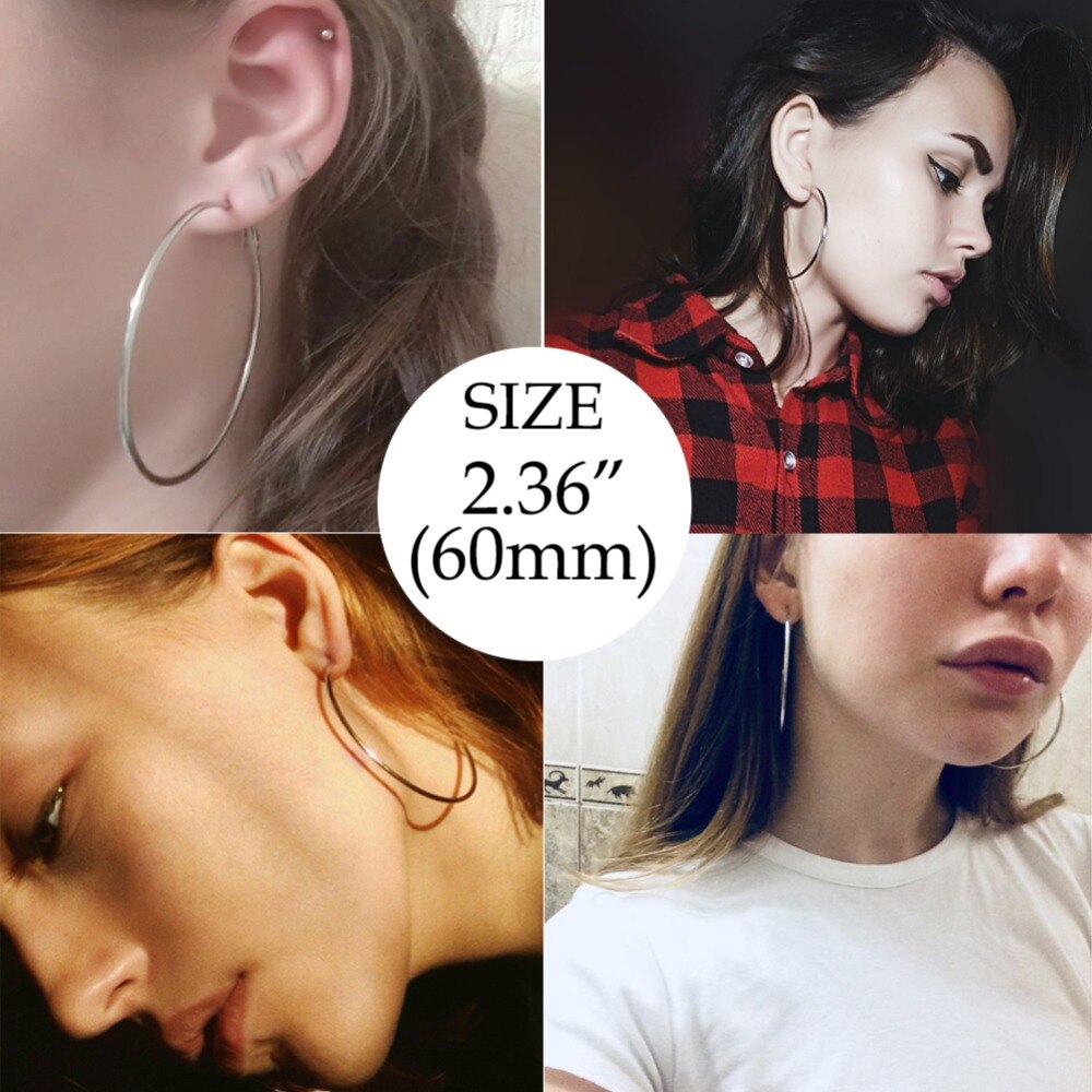 Huge Gold Hoop Earrings for Women Stainless Steel Plated Gold Hooped Earrings for Women Large Hoop Earrings for Women