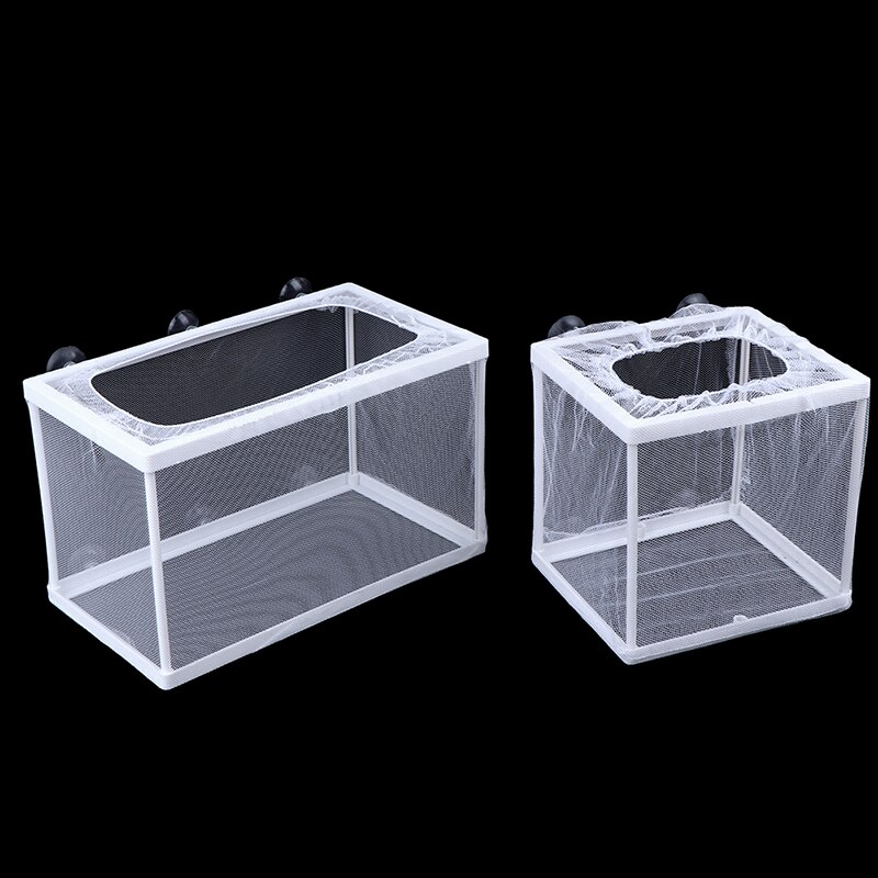 1PCS Aquarium Fish Breeding Isolation Mesh Box Net Incubator Breeder For Fish Tank Aquarium Gauze Trap S/L Compact Accessory