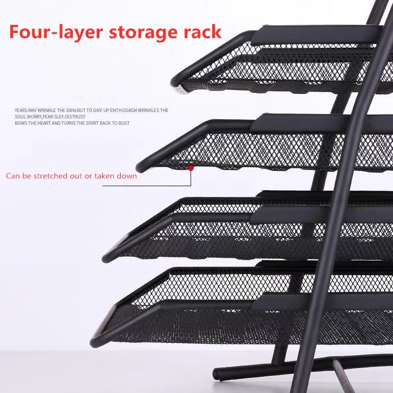 Office Filing Trays Holder A4 Document Letter Paper Wire Mesh Storage Organizer Metal Wire Storage Holder
